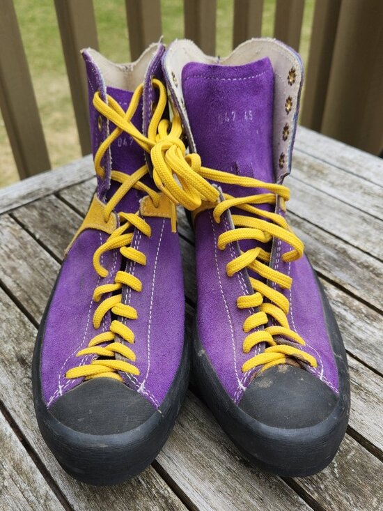La Sportiva Shoes - La Sportiva Mariacher Climbing Shoes High Top Leather Italy Size 45 Women 13 Vtg